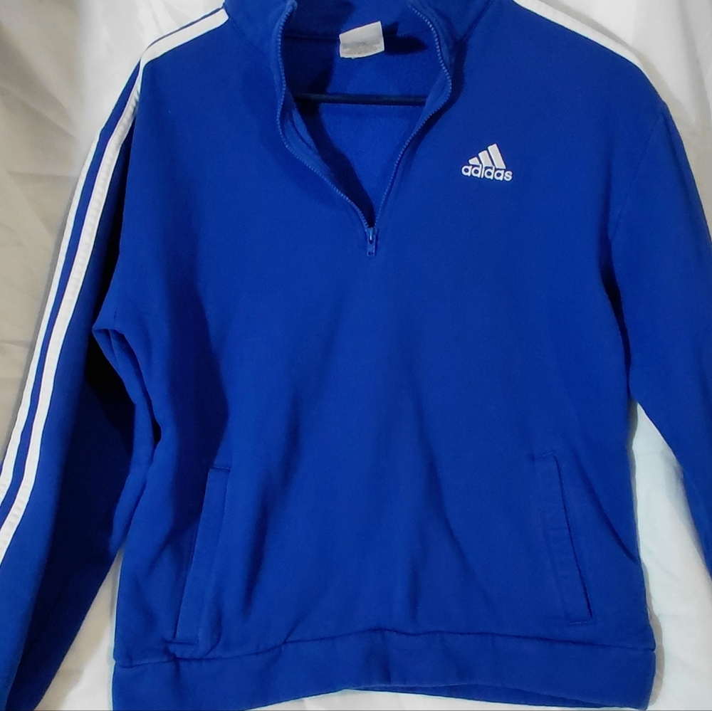 Adidas Kids Blue Half-Zip Sweatshirt